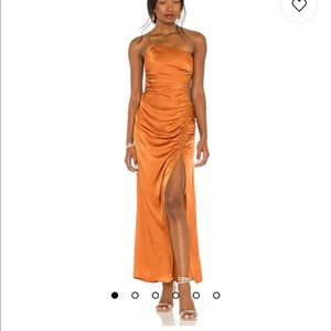 For Love and Lemons Bronze Slip Dress